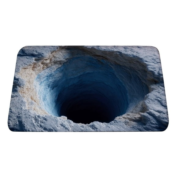 3D Optical Illusion Rug - Swirl And Bottomless Pit Design Anti-Slip Doormat | Suitable For Indoor/Outdoor Use, Entrances, Living Rooms, Game Rooms,Offices (23.62 X 15.7 Inches)