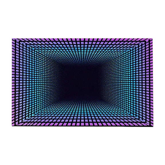 3D Optical Illusion Rug - Vortex Design Large Floor Mat for High Traffic Areas, Non- Door Entrance Carpet for Living Room, Stairs, Playroom, Indoor & Outdoor Durable Easy Clean Decor