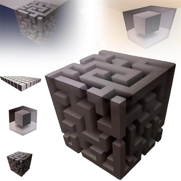 3D Optical Illusion Wall Decal - 3D Corner Wall Art, Removable Peel and Stick Graphic Walls Art, Whimsical Stereoscopic Cube Wallpaper for Living Room, Office, Gallery - That Reshapes Reality