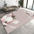 thumbnail image 1 of 3D Orchid Area Rugs, Modern Simple Hand-Painted Pastoral Flowers Area Carpet, Non-Slip Mat Easy Cleaning with Backing Apply to Entryway Hallway Hotels 4x5ft, 1 of 6