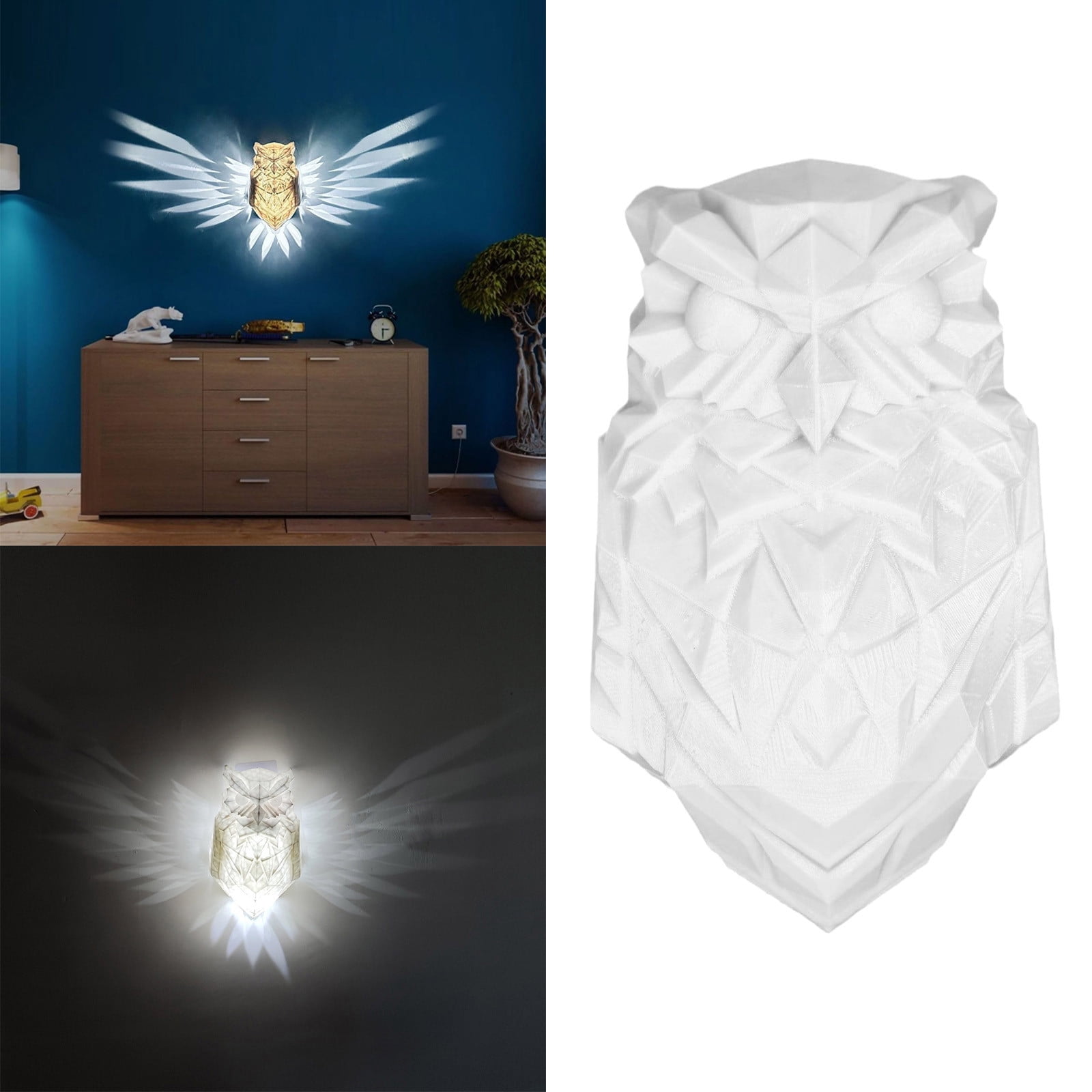 Eagle 3D LED Wandlamp, Adelaar Shadow Dier Lamp, Batterij
