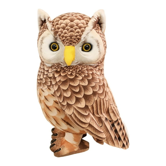 3D Owl Ornament with Stereo Texture, 20cm/25cm/30cm Animal Decor for Home Desktop, Realistic Bird Figurines for Shelf Mantel Decoration, Nature Theme Display