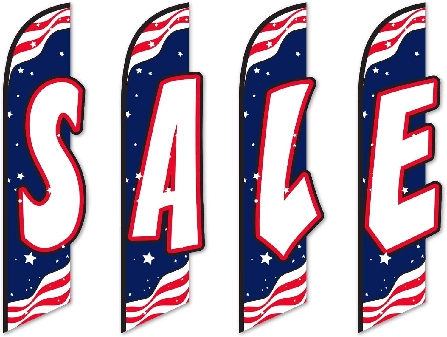 3D PATRIOTIC 4TH OF JULY MEMORIAL DAY RED WHITE AND BLUE SALE OPEN