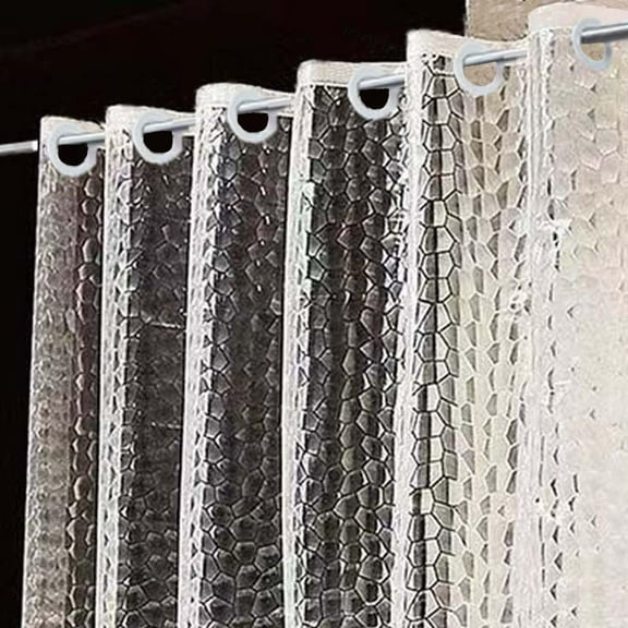 3D PEVA Shower Curtain Liner Water Cube Waterproof Shower LinerShower Curtain Liner PEVA 71" x 78"No Hook Bathroom Shower Curtain