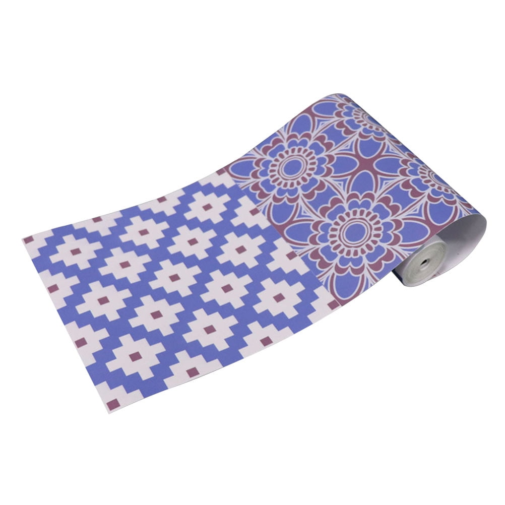 3D PVC Floral Pattern Tiles Sticker Wall Sticker Desktop Film Desk Decals for Corner Bathroom