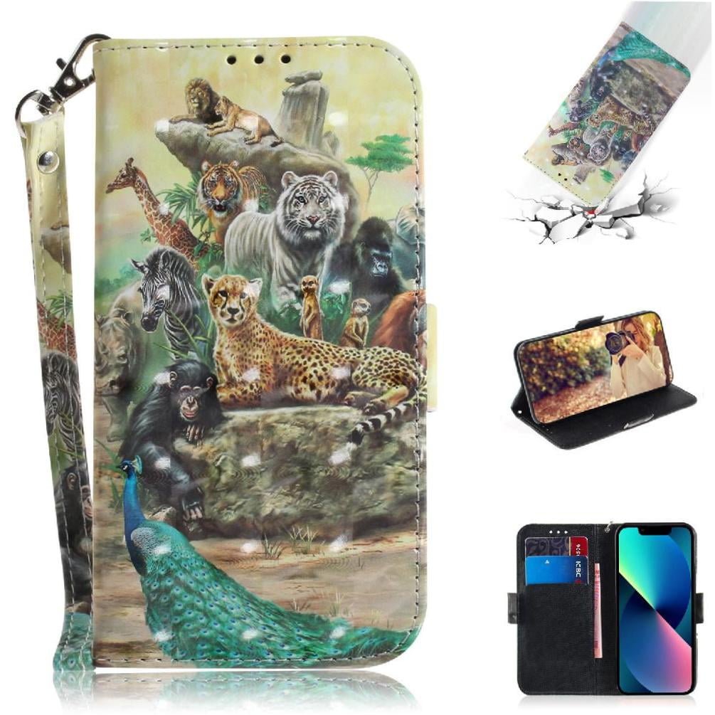 3D Painted Protective Case For IPhone 12 Lanyard Closure Card