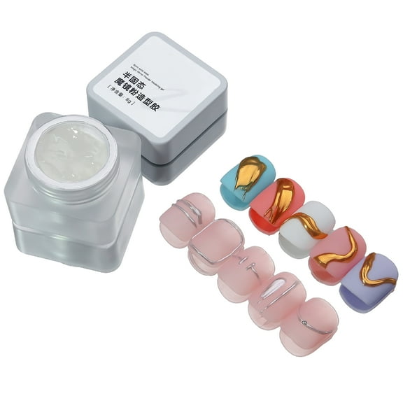 3D Painting Clear Nail Gel For Nails Art Magic Mirror Powder 3D Sculpture Gel No Wipe UV Gel for Gel Nail Polish Drawing