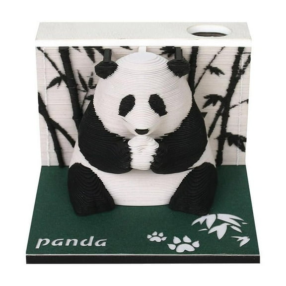 3D Panda Notepad 2025 Weekly Calendar Sticky Notes Desktop Note F5T7 9CI8