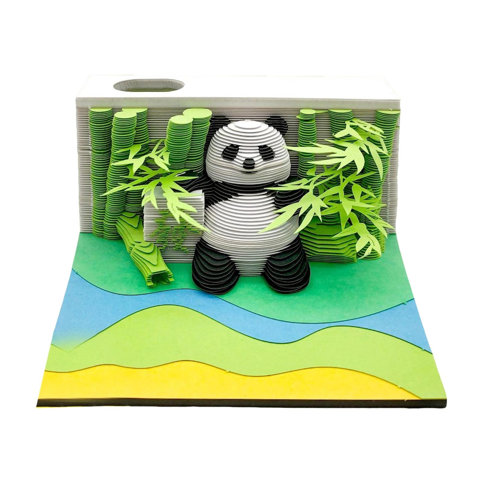 3D Panda Tearable Calendar 2025 Time Piece Calendar DIY Paper Carving