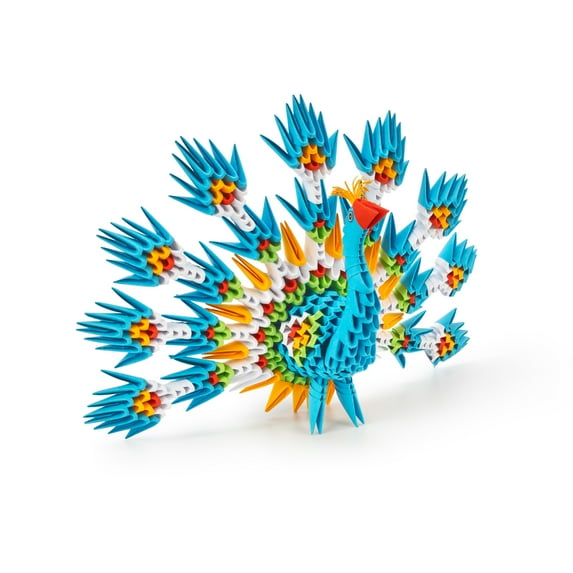 3D Paper Origami Peacock Kit