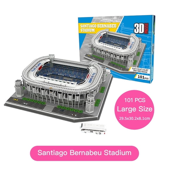 3D Paper Puzzle Soccer Stadium Model Kit, 101 Pieces Large Football Arena Building Puzzle, DIY Sports Stadium Craft Gift for Teens and Adults