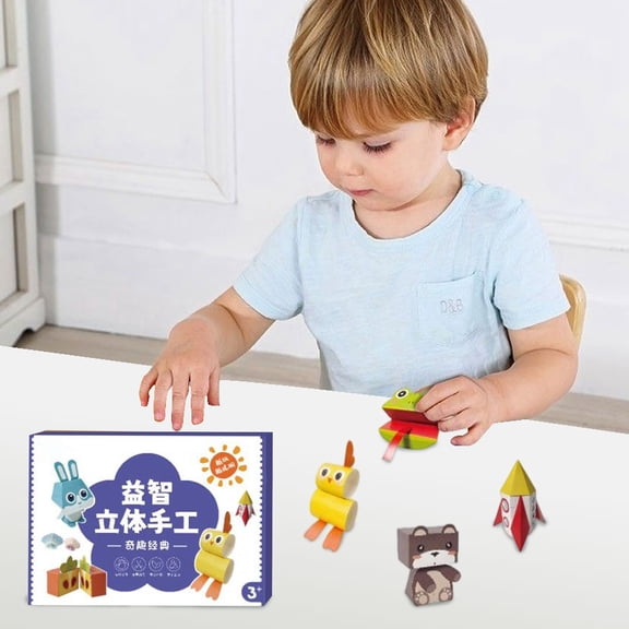 3D Papercraft Book Kit for DIY Animal Figurines Arts and Crafts Educational Handmade Model Building Project