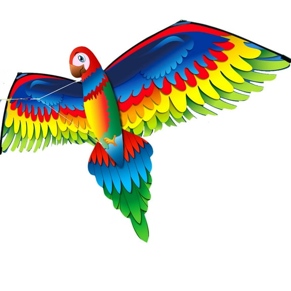 3D Parrot Kite With Tail For Outdoor Flying Activity 100M Line And Bright Fabric For Kids Family Sports And Park Game Easy To Carry And Assemble