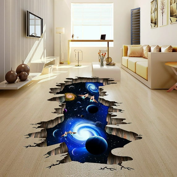 3D Pasted Bar Restaurant Wall Floor Room Living Room Bedroom Decoration/ 3D bridge floor sticker 1PC B