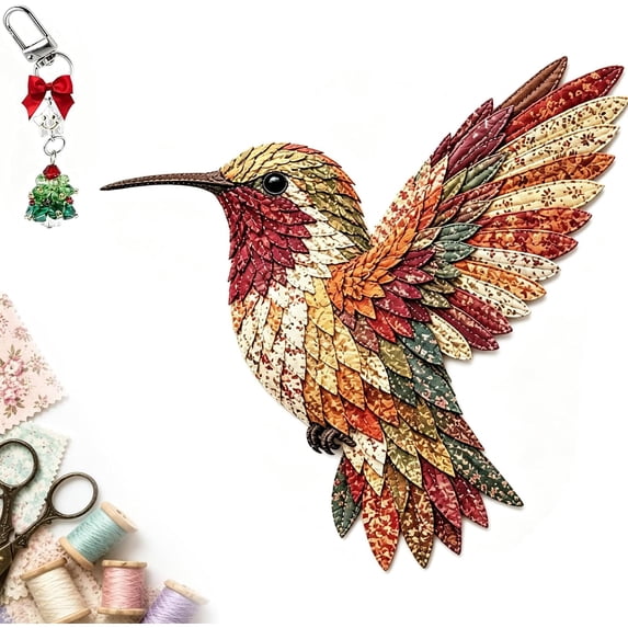 3D Patchwork Bird DIY Craft Kit, 3D Handmade Fabric Patchwork Craft Set, Creative Bird Sewing Project for Home Decor Display, Relaxing Textile Art Activity for DIY Craft Lovers (autumn)