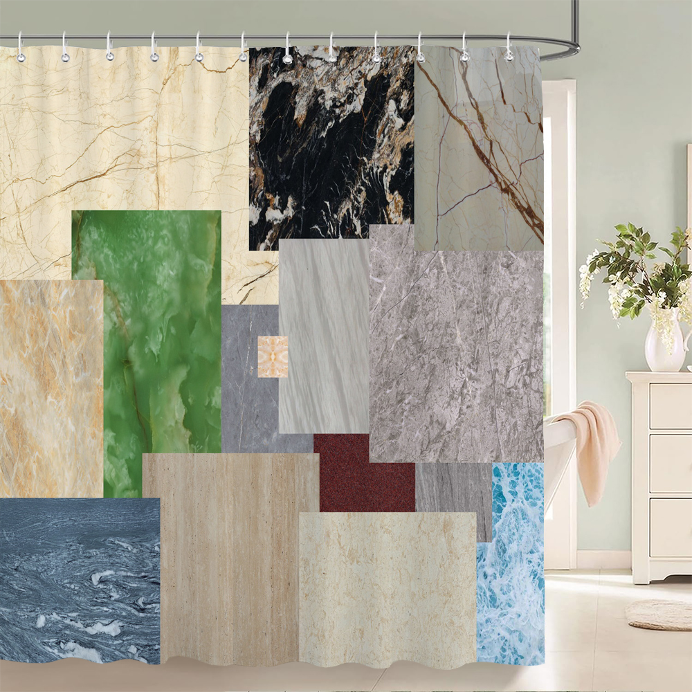 3D Pattern Printing Shower Curtains Bathroom Curtain Waterproof ...