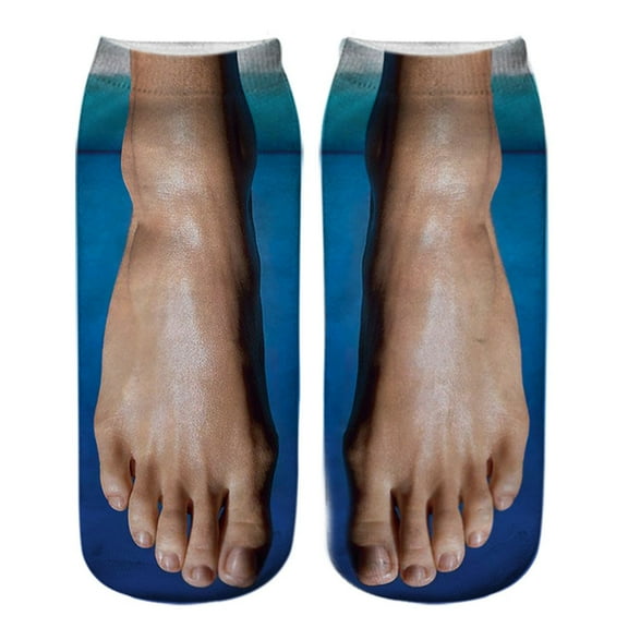 3D Pattern Sandals Print Socks Running Socks Women Personality Low Ankle Blue One Size Gifts for Women Funny Socks Hospital Socks Party Socks Christmas Socks Outdoor Socks