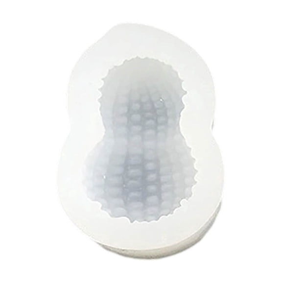 3D Peanut Shaped Baking Mold Non Stick Silicone Mold For Cakes Chocolates Diy(White-7.1X5Cm)