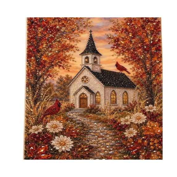 3D Pearl Autumn & Thanksgiving Diamond Art Kit, Autumn Pearl Painting Kit with Frame, DIY Fall Harvest Pearl Art Craft for Adults, Seasonal Wall Decor & Party Gift