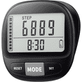 thumbnail image 1 of 3D Pedometer for Walking with Clip and Strap, Walking Distance Miles, Calorie Counter, 7 Days Memory, Daily Target Monitor, Activity Time. Accurate Step Counter for Men Women & Kids Seniors, 1 of 7