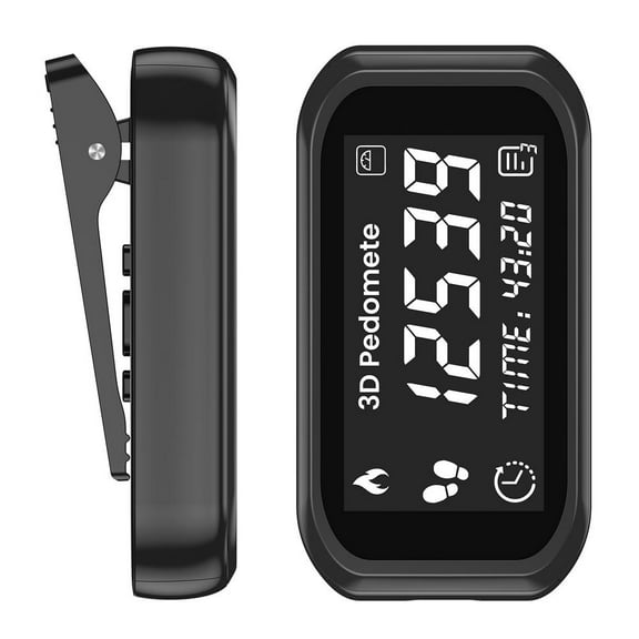 3D Pedometer for Walking,Simple Step Counter with Large Digital Display,Calorie Counter Clip-On Wearable Pedometer Daily Activity Data Monitor,for Men Women Kids Adults Seniors