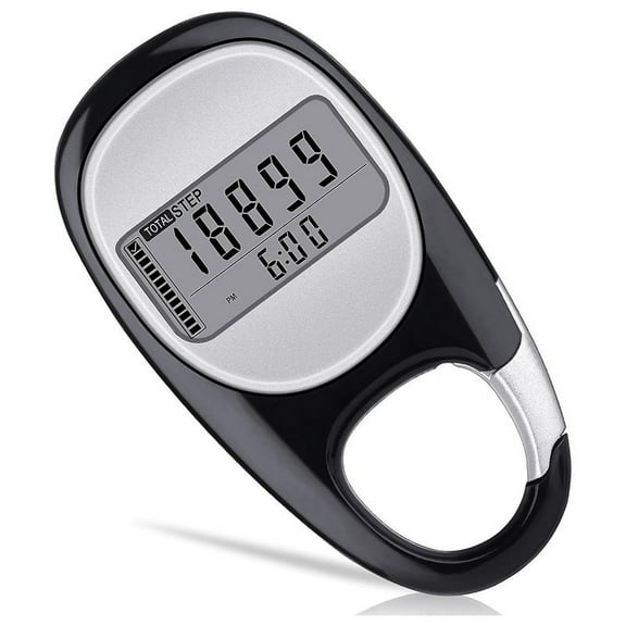3D Pedometer for Walking Steps and Miles, Portable Step Counter with Distance