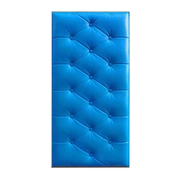 3D Peel and Stick Headboard,Anti Collision Wall Padding for Bedroom,Self-Adhesive Headboard Sticker,0.5 Inch Thicken Anti Collision Wall Panel for Nursery Living Room,Playroom,0.5 Inch Thicken,Blue