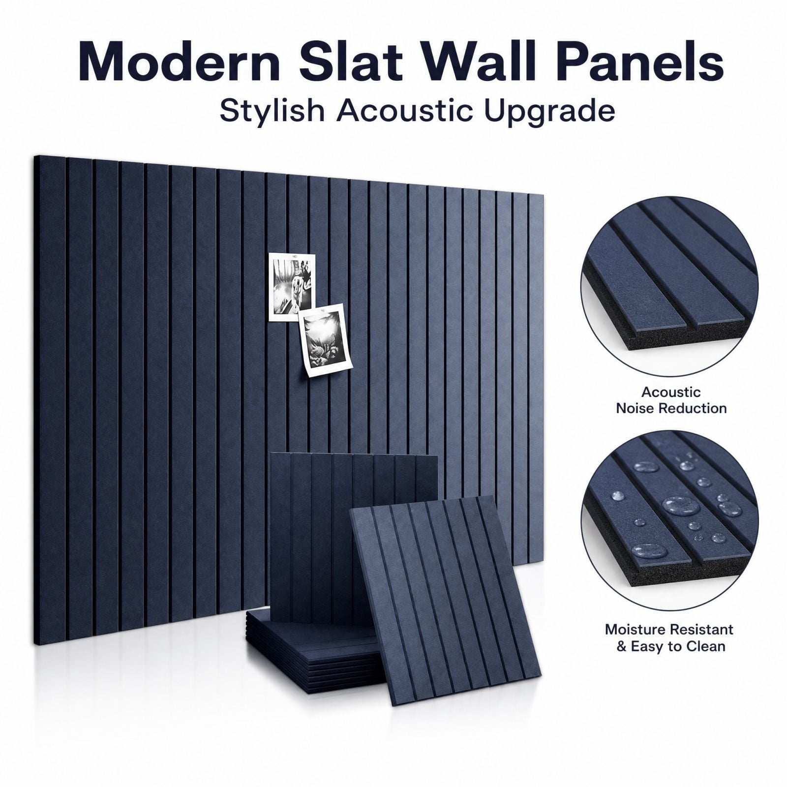3D Peel and Stick Wall Panels with Vertical Slat Design, 6-Pack 12X12 ...