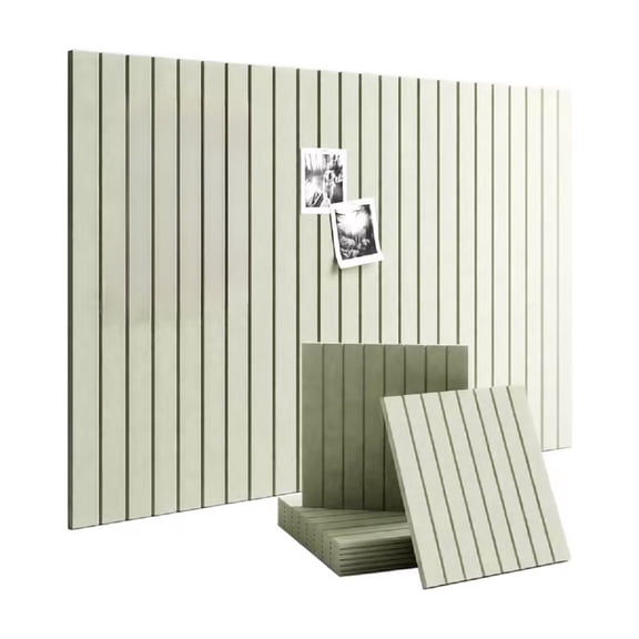 3D Peel and Stick Wall Panels with Vertical Striped Texture, 11.8 X 11.8 Inch, Gray, for Living Room Wall Decor, Decoration