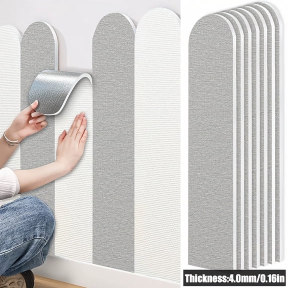 3D Peel and Stick Wall Trim, 23.6 x 5.9 in Self-Adhesive Decorative Wall Border, 0.16 in Thick Textured Panel for Home Accent Walls, Holiday Decor