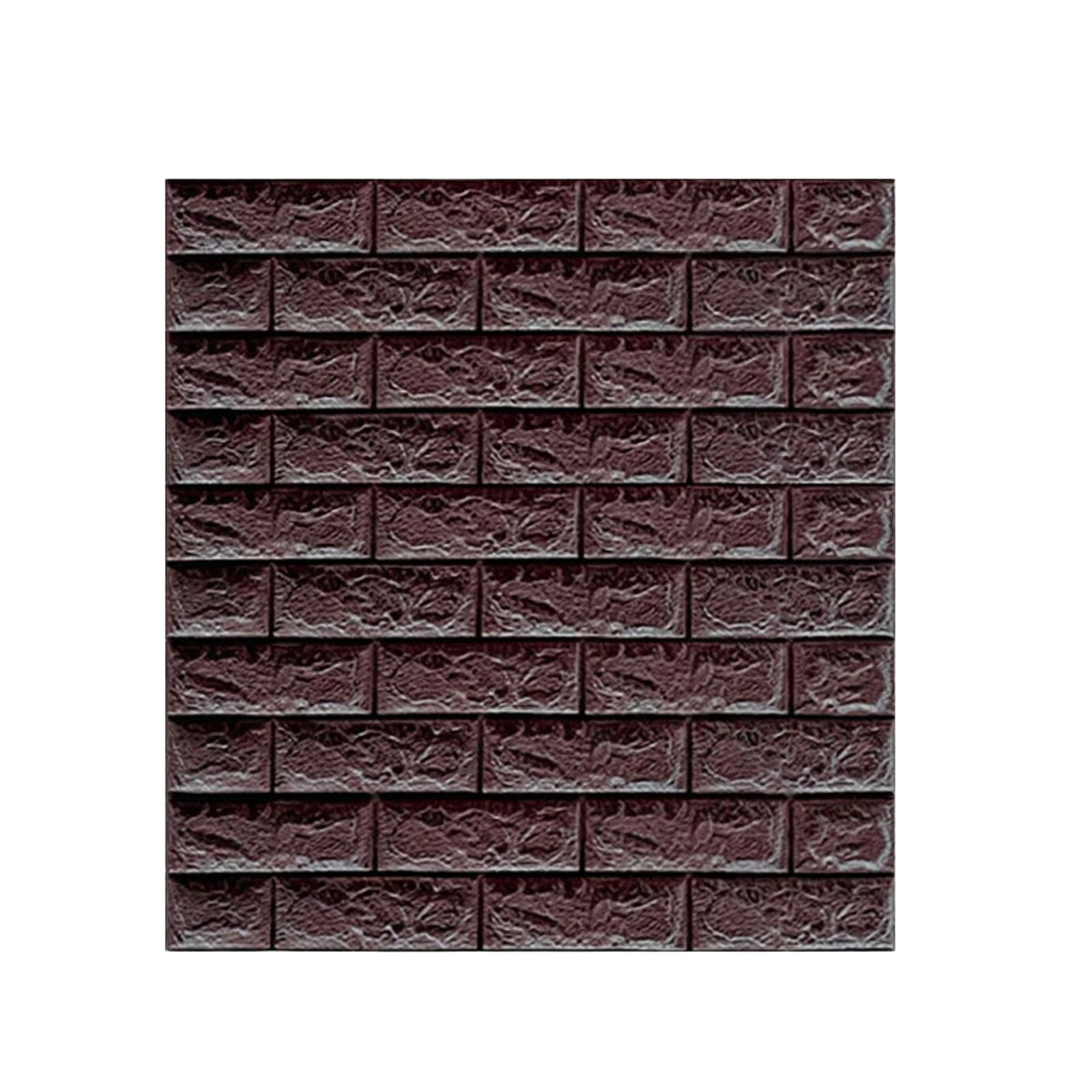 3D PeelandStick Wall Tiles, Self Adhesive Wall Tiles, 24X12 In, Brown ...