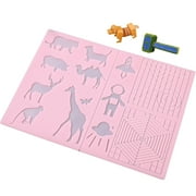 3D Pen Mat -11.8x8.2 inch with Animal Patterns for 3D Printing Pen Compatible with Stencils - Pink