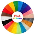 thumbnail image 1 of 3D Pen PLA Filament Refills, 1.75mm PLA Filament Pack of 20 Colors Each Color 16 Feet, Professional Safety Refill for Kids, for 3D Pens and 3D Printers (5M Each Color), 1 of 12