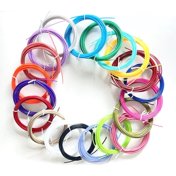 3D Pen PLA Filament Refills, 1.75mm PLA Filament Pack of 20 Colors Each Color 16 feet, Total 320 Feet, Create Professional Safety Refill for Kids, for 3D Pens and 3D Printers Arts