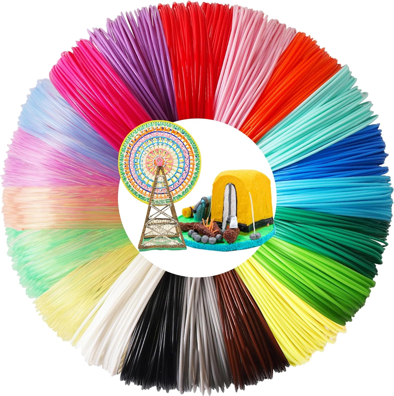 3D Pen PLA Filament Refills, 20 Colors, 20 Feet Each Color, Total 400 Feet by , Support for All 1.75mm 3D Printer and 3D Pen, Not Fit for Pen