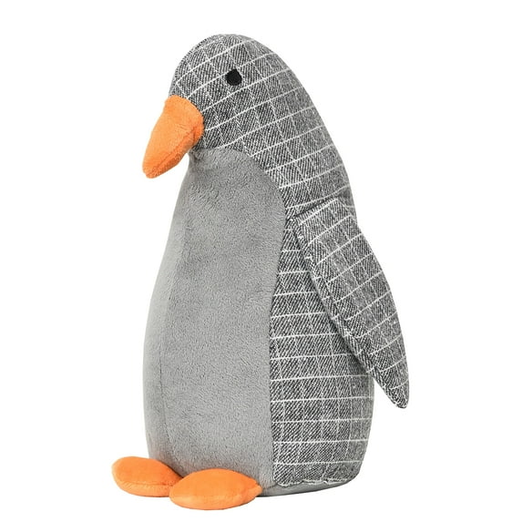 3D Penguin Fabric Weighted Bag Door Stop 2.3 lbs Gray