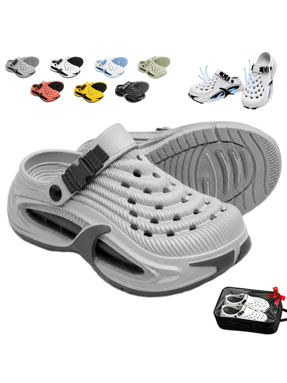 3D Performance Cloud Clogs for Men Women, 2027 Breathable Lightweight Non Slip EVA Garden Shoes Thick Sole Summer Sneakers