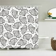 thumbnail image 1 of 3D Personality of Black and White Printed Fabric Shower Curtains Geometry Flower leaves Bathroom Curtain Waterproof Home Decor, 1 of 5
