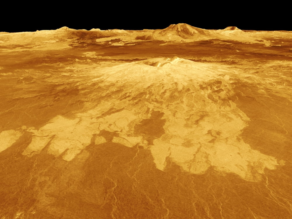 3D Perspective View of Sapas Mons on Venus Canvas Art - Stocktrek Images (32 x 24)