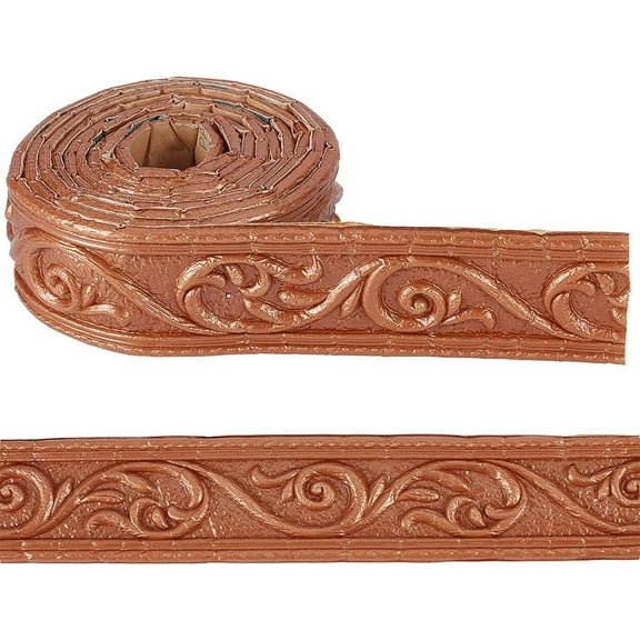 3D Peru Molding Peel and Stick Flexible Moldings Trim Border Edging Strip Foam Mirror Frame Baseborad Self Adhesive Wall Lines for DIY Ceiling Walls Home Kitchen Bathroom Vintage Pattern