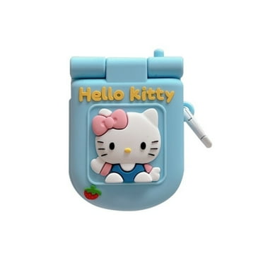 3D Phone Hello Kitty Case For Airpods 4 Generation Mirror Blue Earphone Cover Airpods 2 3 Pro Pro2 Soft Silicone Protective Case