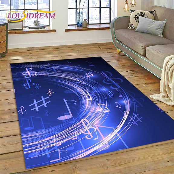 3D Piano Art Creative Musical Note Carpet Rug for Home Living Room Bedroom Sofa Doormat r Child Area Rug Non-slip Floor Mat