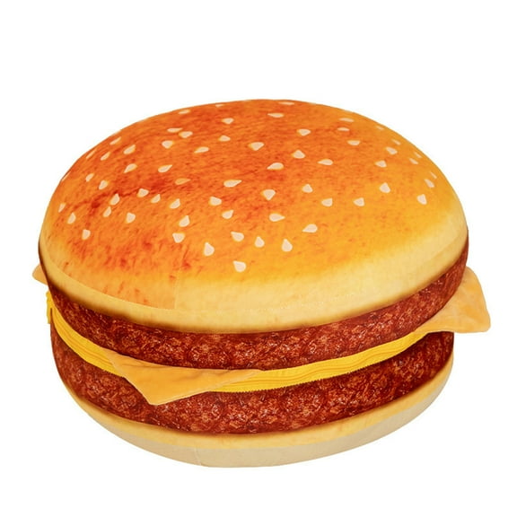 3D Pillow Hamburger Stuffed Pillow for Kids Bedroom School Couch and Sofa - and Comfortable Burger Cushion