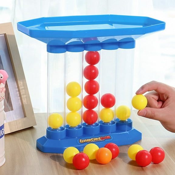 3D Pinball Party Game – Multiplayer Tabletop Bounce-Ball Challenge, Jumping Connect The Balls of Same Colour in a Row, for Family & Friends Party Games