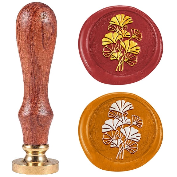 3D Pine Tree Wax Seal Stamp Vintage Plants Sealing Stamps 1" Removable Brass Head Seal Stamp with Wooden Handle Sealing Wax1pc