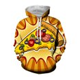 3D Pizza Style Mens Hoodies Aesthetic Baggy Clothing Fashion Casual