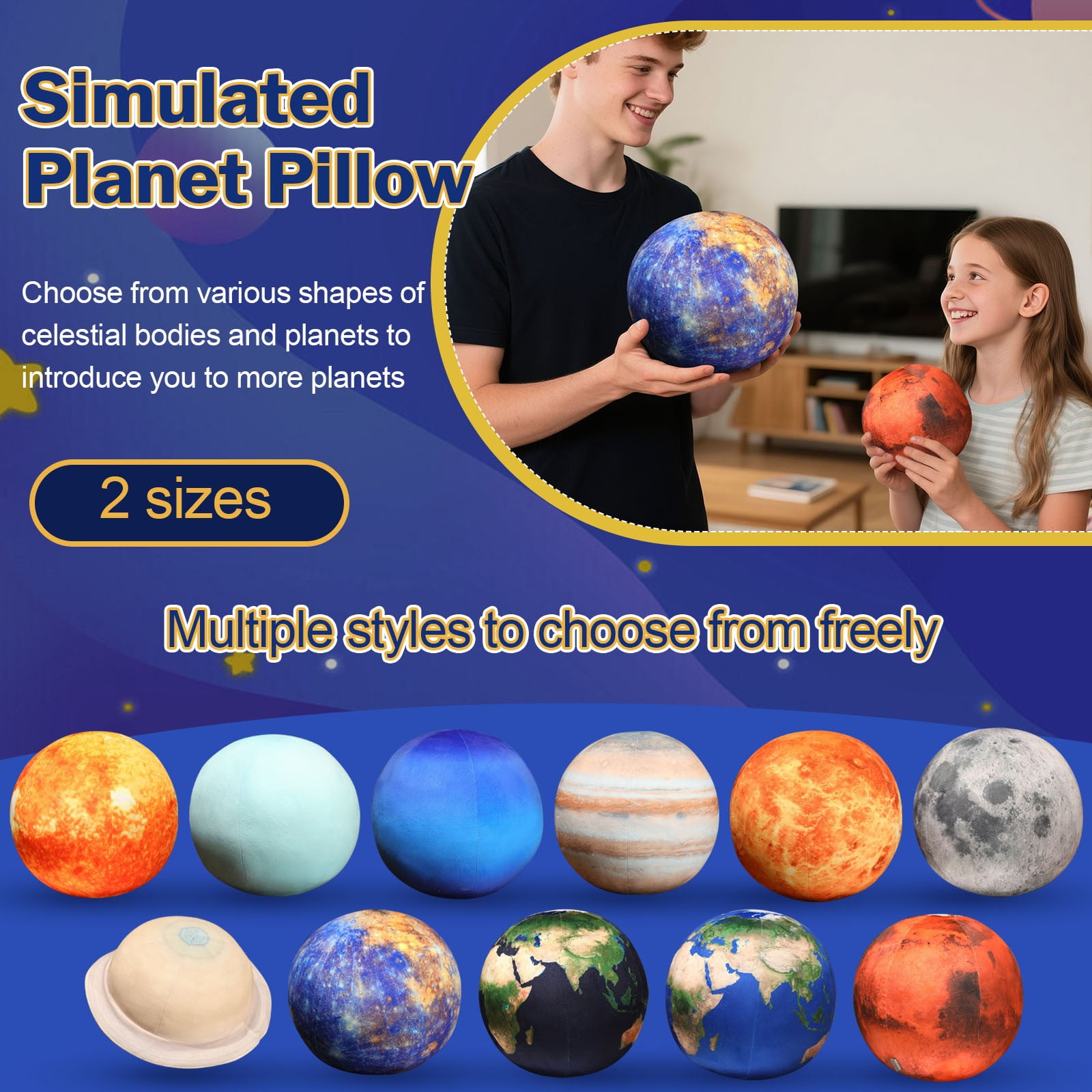 3D Planet Pillow Realistic Solar System Plush Cushion Ultra Soft 3d-planet-pillow-realistic-solar-system-plush-cushion-ultra-soft