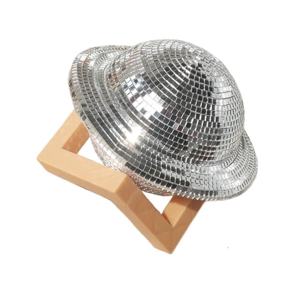 3D Planet Shape Discos Ball Nightlight Stained Glass LED Lamp with Stand For Kids Room Decors Warm Ambients Lighting