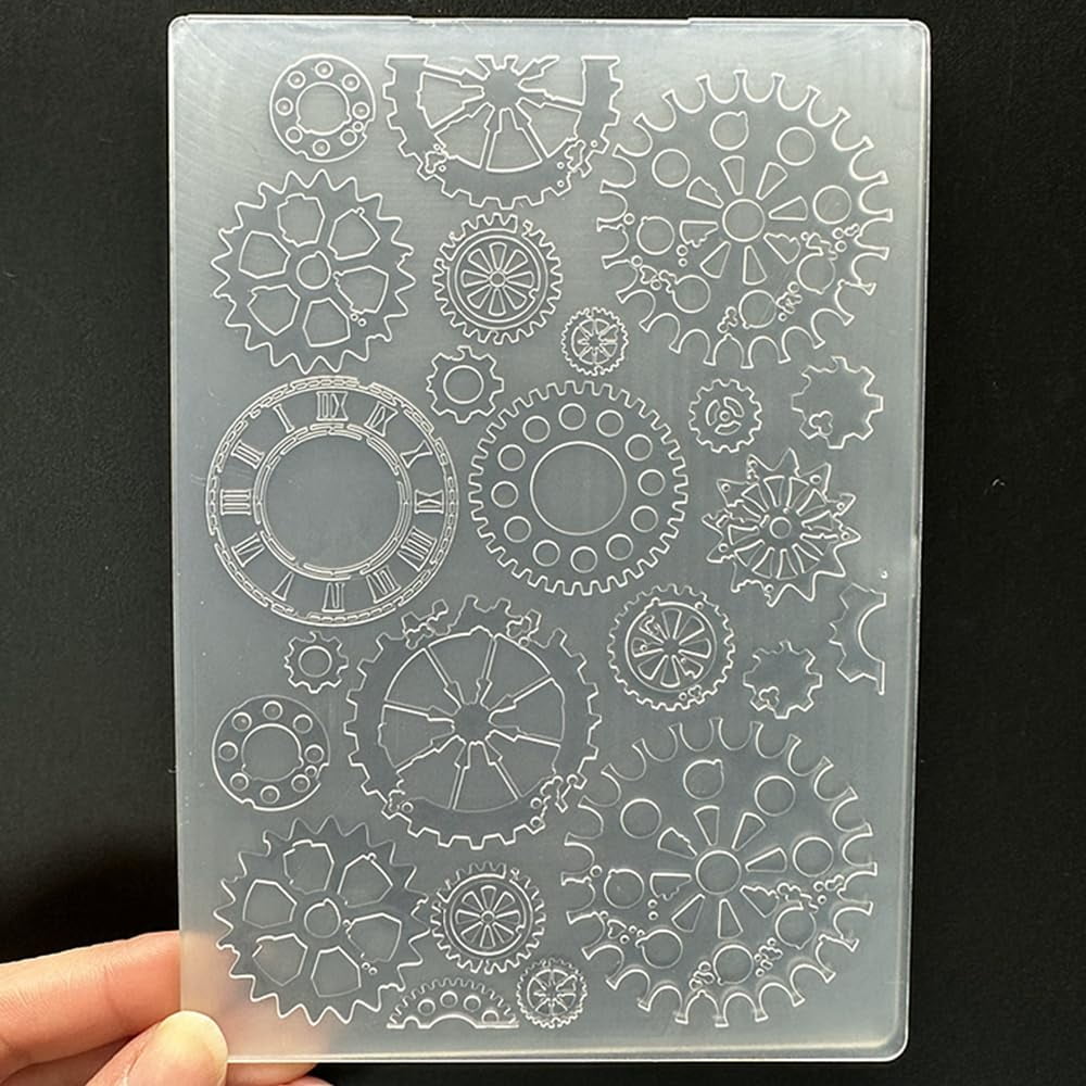3D Plastic Embossing Folder RRF12 Template Steampunk Style Texture A6 ...