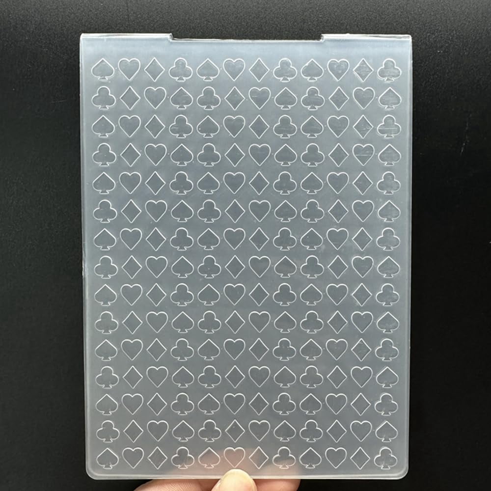 3D Plastic Embossing Folder TSF6 Template Poker Card Flower patternt ...